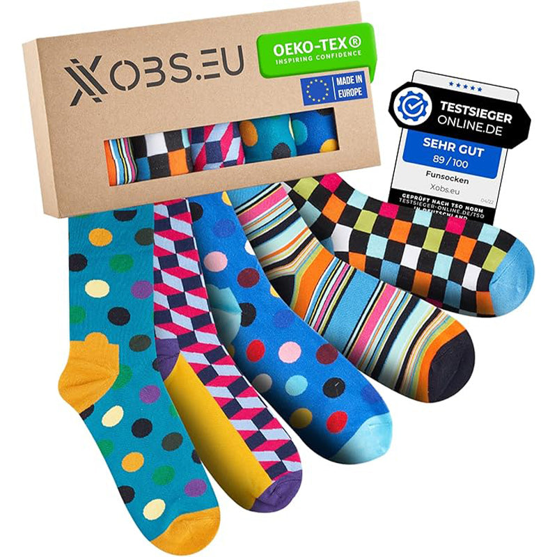 Xobs.eu Bunte Socken – 5er Set